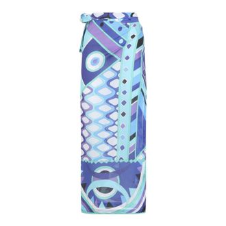 Pucci Maxi Skirts, female, Multicolor, Size: S Orchidee Print Pareo Skirt