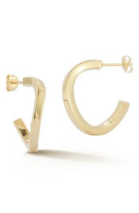 Glaze Jewelry Wave Hoop Earrings in Gold at Nordstrom Rack
