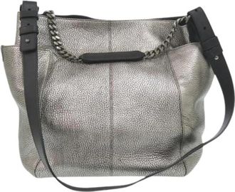 Jimmy Choo London Pre-owned Leren Schoudertas - Dames - Vintage Schoudertas - Grijs - ONE Size - Leer - Vintage