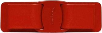 Ferragamo Pre-owned Accessories, female, Red, Size: ONE SIZE Pre-owned Leather Hair Accessory