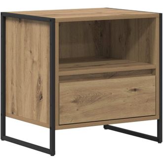 vidaXL Bedside Table Artisian Oak 50 x 39.5 x 50 cm Engineered Wood vidaXL
