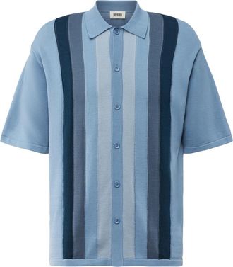 Drykorn Dantte 10 Strickhemd - Heren - Korte mouwen Overhemden - Veelkleurig - L - Overhemden