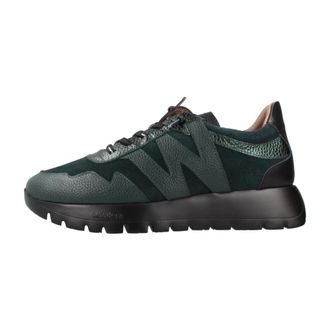 Wonders Schoenen, Dames, Groen, 39 EU, Leer, Odisei 110 Sneaker