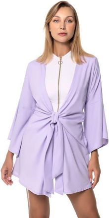 Coolibar Cover-Up with Front Tie - UPF 50+ Sun Protection - Ocean Drive in Lavendula at Nordstrom, Size Xx-Large