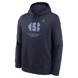 Nike Jordan Mens North Carolina Club Basketball 2-Hit Jordan College Pullover Hoodie in Blue | NKDK41SNCN-419