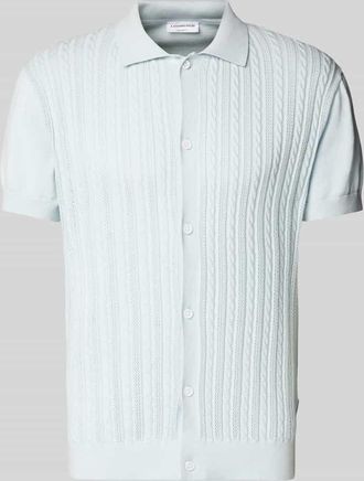 Lindbergh Lindbergh Relaxed Fit Freizeithemd mit Zopfmuster in Hellblau, Gr&ouml;&szlig;e L