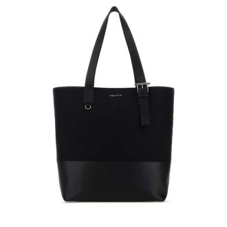 Alexander McQueen Alexander Mcqueen Black Canvas Shopping Bag