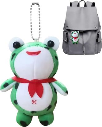 Generic Frog Keychain - Funny Pendant | Mini Frog Figurine Charm, Cute Animal Bag Accessory, Adorable Key Holder For Teens, Lucky Green Toy Trinket, Friendshi