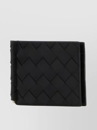 Bottega Veneta leather quilted wallet with metal accents