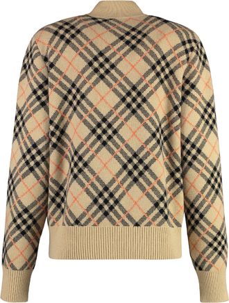 Burberry Womens Zip Cardigan Sand Cashmere Cardigans Sweater