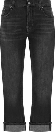 7 For All Mankind Mujer, Vaqueros, Negro, Talla: W24