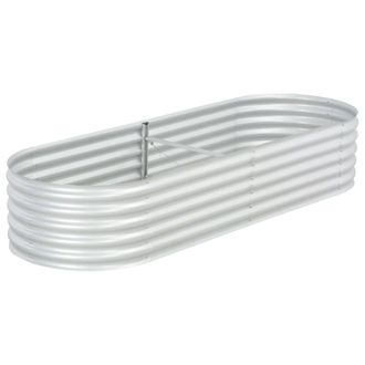 Berkfield Home Garden Raised Bed 240x80x44 cm Galvanised Steel Silver | Size: 240 x 80 x 44 cm