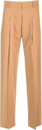 Forte_Forte Broeken - Dames - Wijde Broeken - Beige - XS - Broeken