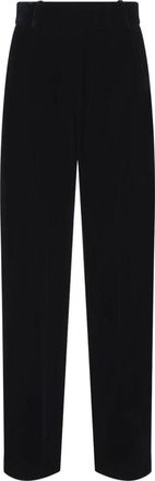 Giorgio Armani Broeken, Dames, Blauw, S, Flared fluwelen broek
