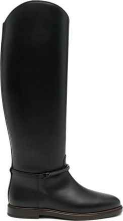 Brunello Cucinelli Black Leather Boots