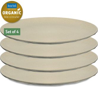 Koziol Plato Faceteado Beige 260 Mm Pack De 4