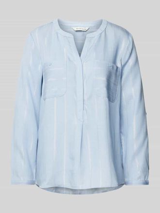 Tom Tailor Regular Fit Bluse aus Lyocell-Mix mit aufgesetzten Brusttaschen in Bleu, Gr&ouml;&szlig;e 34