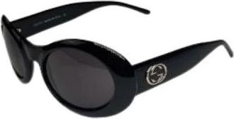 Gucci Pre-owned Plastic Zonnebril - Dames - Vintage Accessoires - Zwart - ONE Size - Vintage