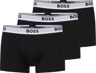 HUGO BOSS Heren Bodywear Logo Boxershorts (Set van 3) (Zwart, Wit)