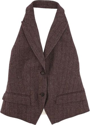 Lorena Antoniazzi Giacca con motivo a spina di pesce - Marrone