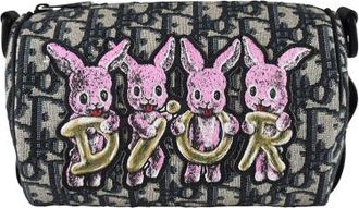 Dior Roltas met schouderriem Blauw