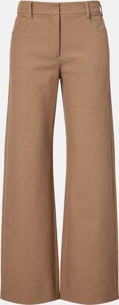 Max Mara Cotton-blend wide-leg pants
