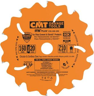 CMT 236.160.10h Sierra Circular Para Materiales Duros/ Abrasivos 160x2.4x20 Z=10 Tcg