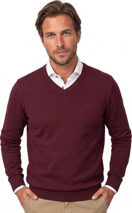 Casamoda Casa Moda Pima cotton pullover bordeaux effen