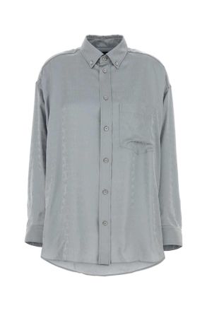 Balenciaga Grey Wool Shirt