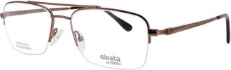 Elasta Mens Brown Rectangular Eyeglass Frames E7251TUI55