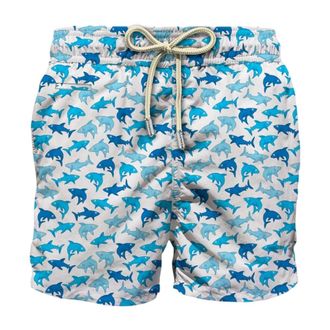 MC2 Saint Barth Beachwear, male, Multicolor, Size: 2XL Lighting Mid-Length Swim Shorts