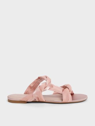 Charles & Keith Ruched-Strap Slide Sandals