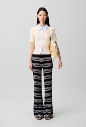 Claudie Pierlot Cardigan bi mati&egrave;res ray&eacute;