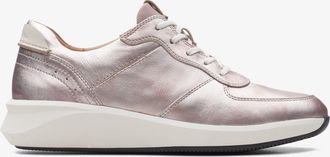 Clarks Womens Un Rio Sprint Platinum Trainers - Silver - Size UK 5.5