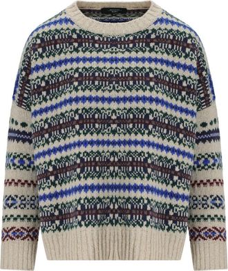 Max Mara Rivetto Multicolored Crewneck Sweater