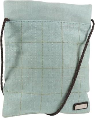Burberry Pre-owned Cross Body Bags, female, Blue, Size: ONE SIZE Pre-owned Canvas Shoulder Bag