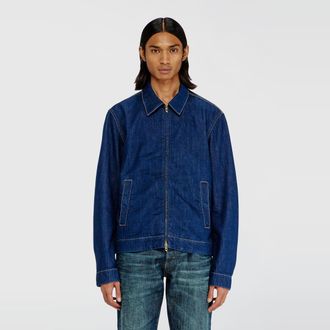 Diesel Coach jacket in rinse denim - Denim Jackets - Man - Blue