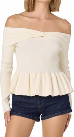 Astr Tiarra Sweater In Cream