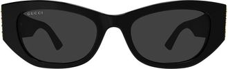 Gucci Gg 2044Sa Zonnebrillen - Dames - Zonnebrillen - Zwart - 53 MM - Nylon - Accessoires