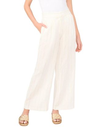 Vince Camuto Pleat Front Linen-Blend Pant