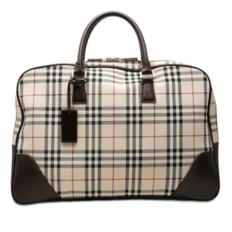 Burberry Pre-owned Burberry House Check Canvas Travel Bag Ladies 93CP2REG07QHX8P7