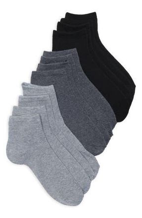Lucky Brand 10-Pack Cushioned Quarter Socks in Charcoal Heather at Nordstrom Rack, Size 9/11