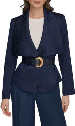 DKNY Wide Lapel Belted Blazer in Nightfall at Nordstrom, Size 16