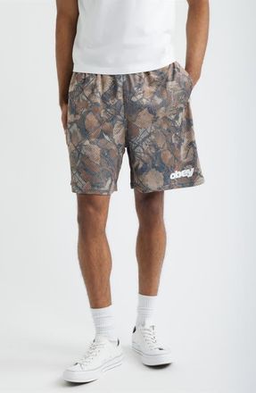Obey Stanton Mesh Shorts in Fence Camo at Nordstrom, Size Xx-Large