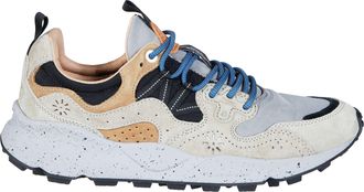 Flower Mountain Yamano 3 Suede-Blend Layered Speckled Midsole Sneakers