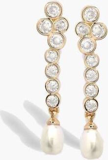Yoj Drop Averi Crystal Earrings in Gold at Nordstrom