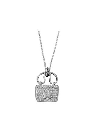 Hermès 18kt White Gold Diamond Constance Amulette pendant, small model