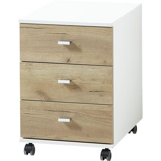 No Brand Archivo Con Ruedas Altino Roble Navarra Blanco 40x48,9x56,9cm Germania