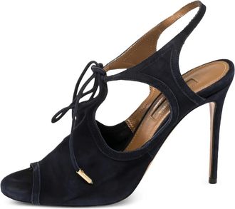 Aquazzura Sandali in pelle scamosciata con tacco 100mm - Blu