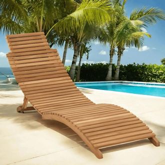 Wanda Collection Tumbona Plegable De Teca Maciza Swell